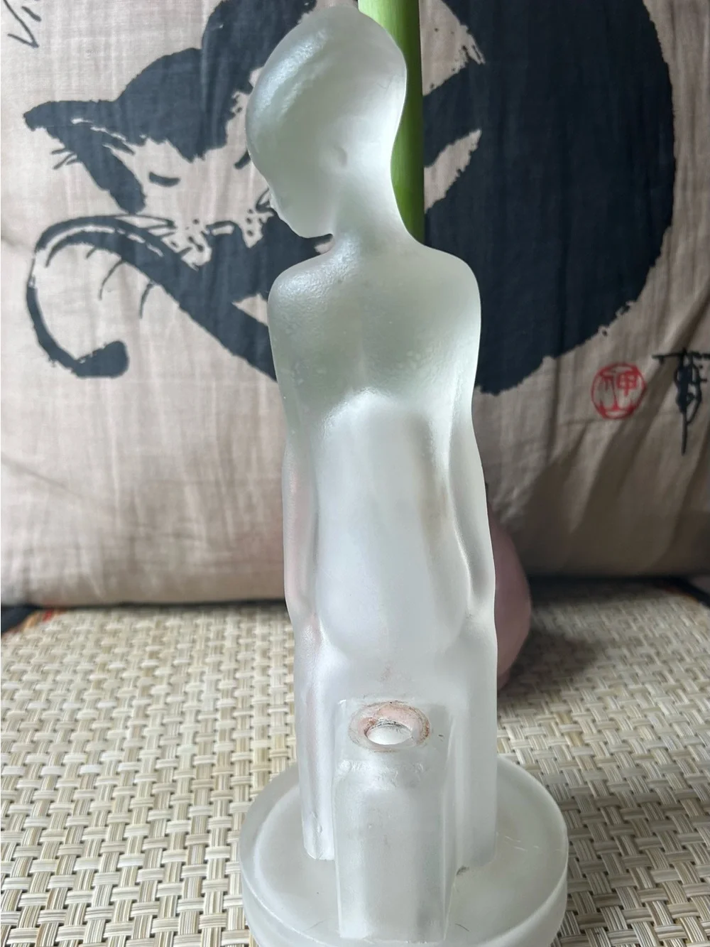 Art Deco c1920’s Frosted Glass Figurine. Was a lamp. - Picture 3 of 14